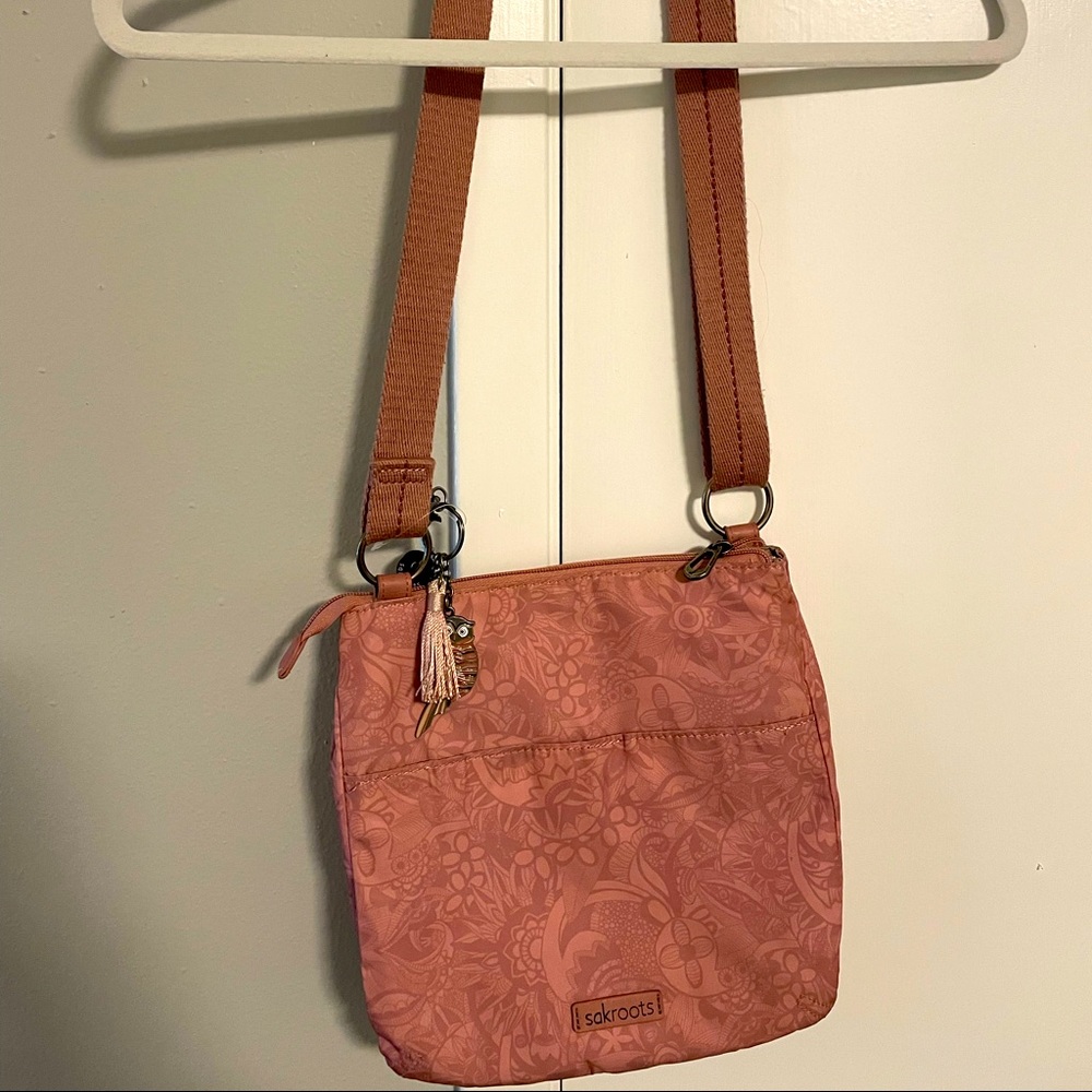 SakRoots Mauve/pink crossbody purse